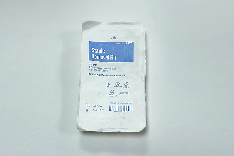 Kit de remoção de grampos de pele de curidade