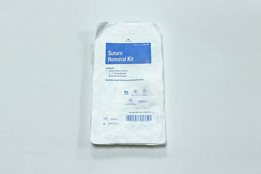 Kit de remoção de sutura de cuidados médicos