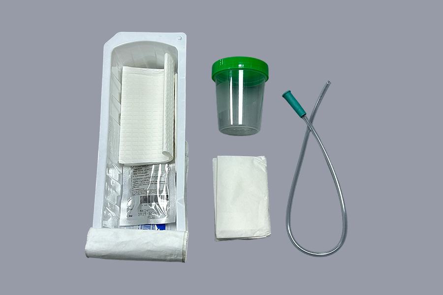 Bandeja de cateter uretral estéril para atendimento ao paciente