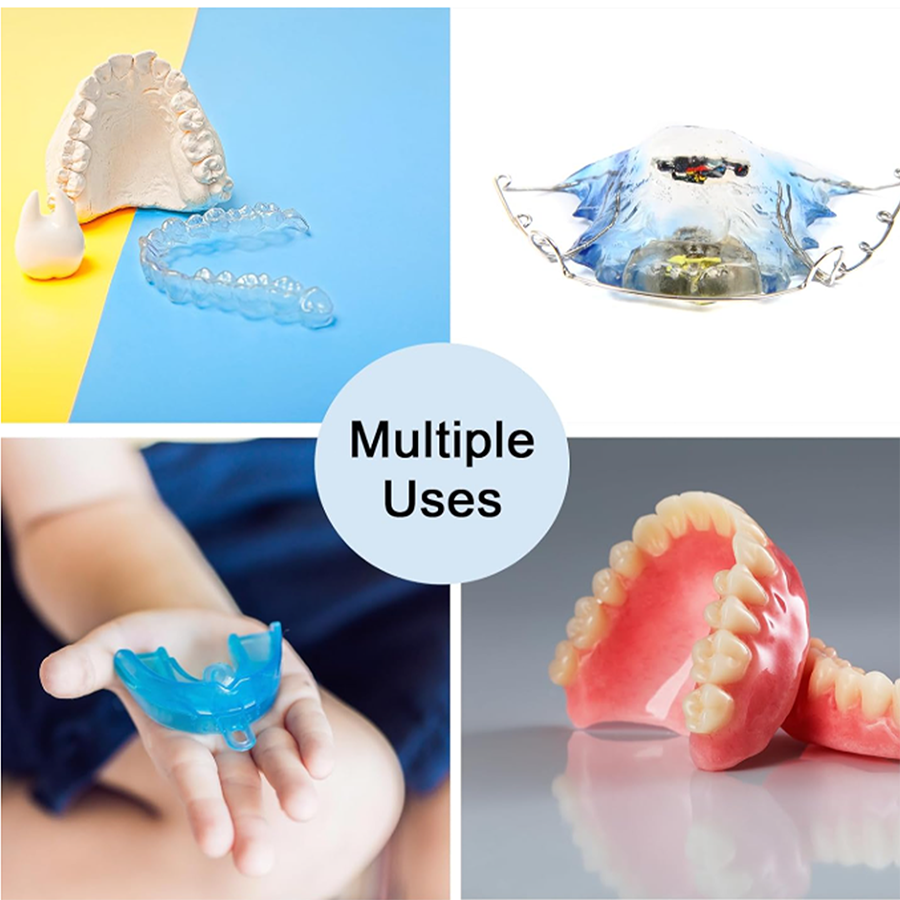 Caixa de plástico para prótese dentária