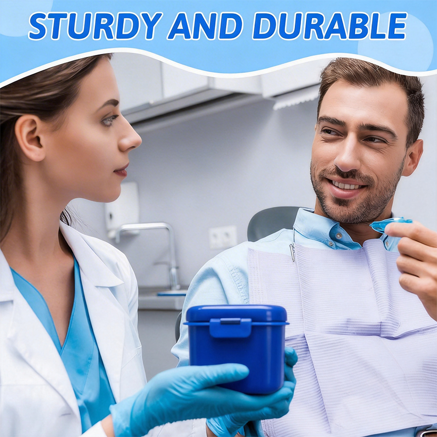 Caixa de plástico para prótese dentária