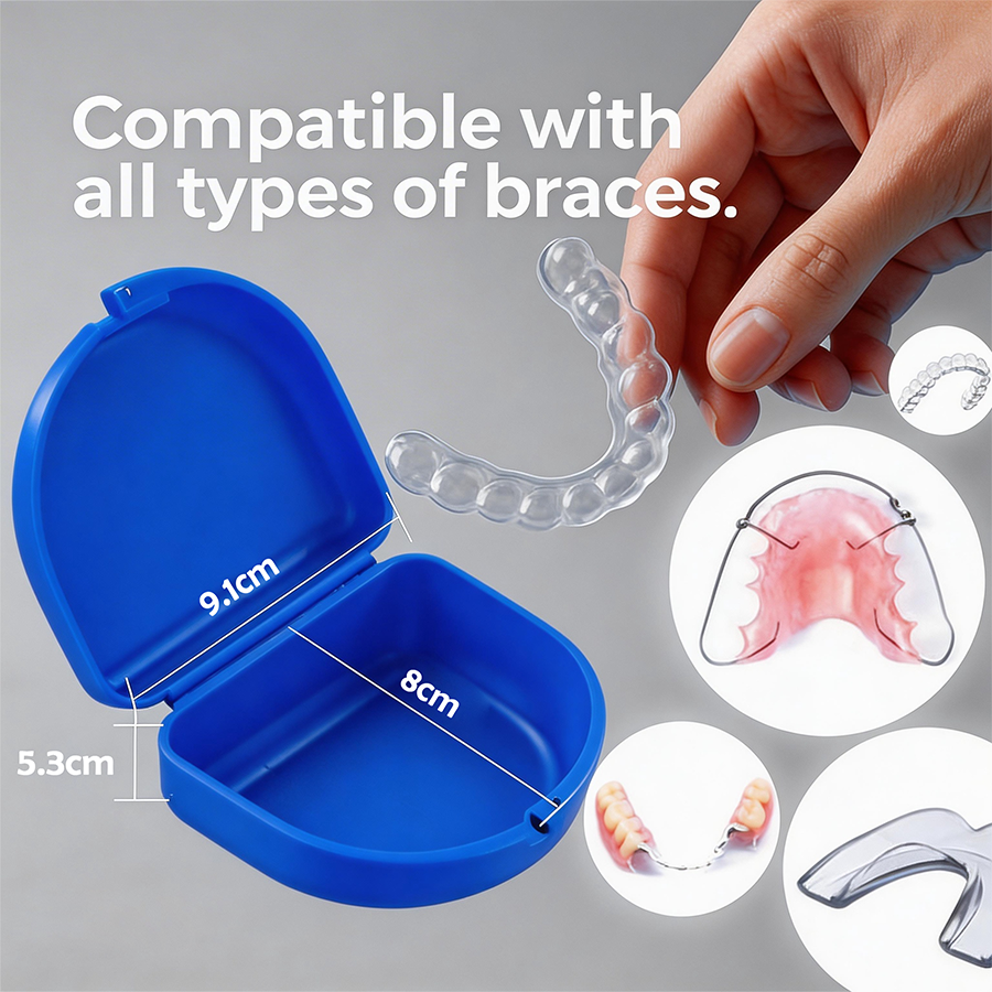 Caixa de plástico para prótese dentária